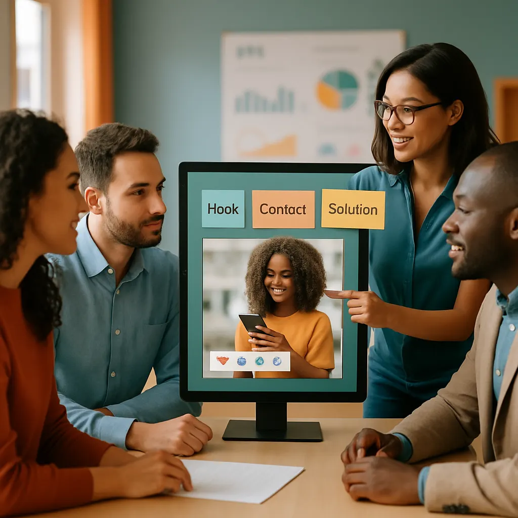 Team plant digital storytelling social media Kampagnen mit Storyboards und Social-KPIs