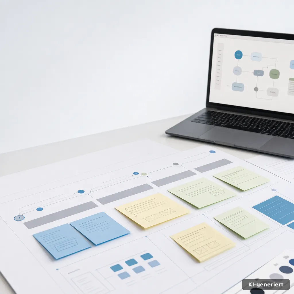 Strategie-Board als Metapher für einen strukturierten KI-Workflow