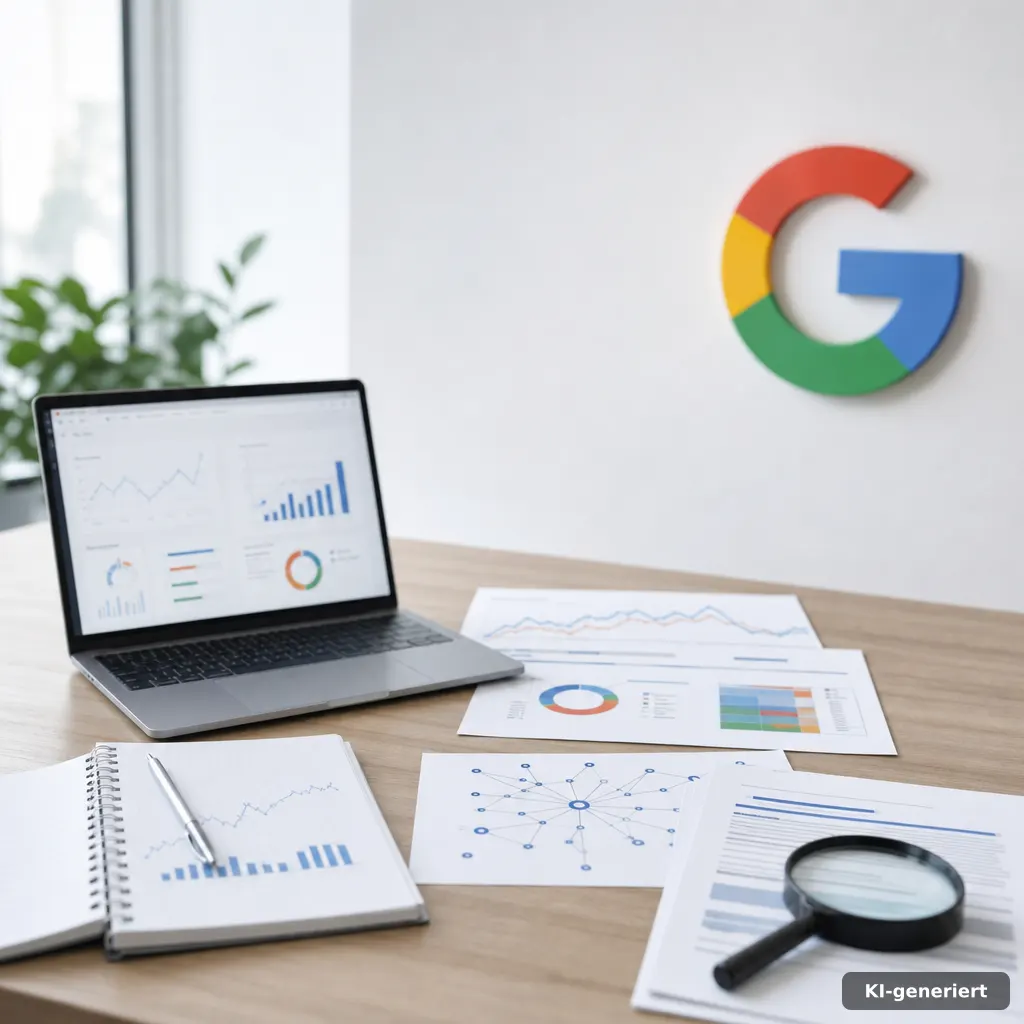 Strategieboard für core update google Musteranalyse, Core Update Google visuell als Karten und Linien dargestellt