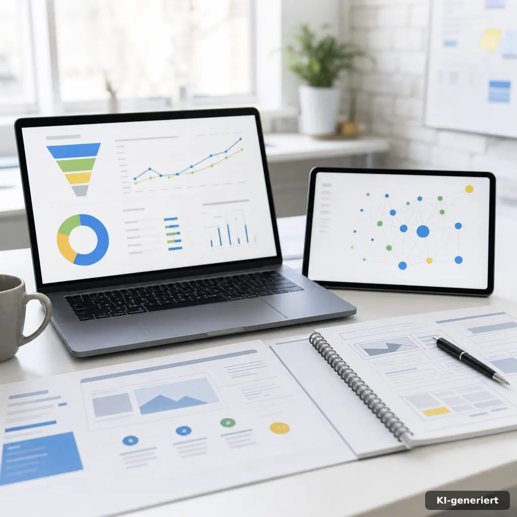 Strategieboard mit Karten und Verbindungen für eine klare Value Proposition in Ads und Landingpages