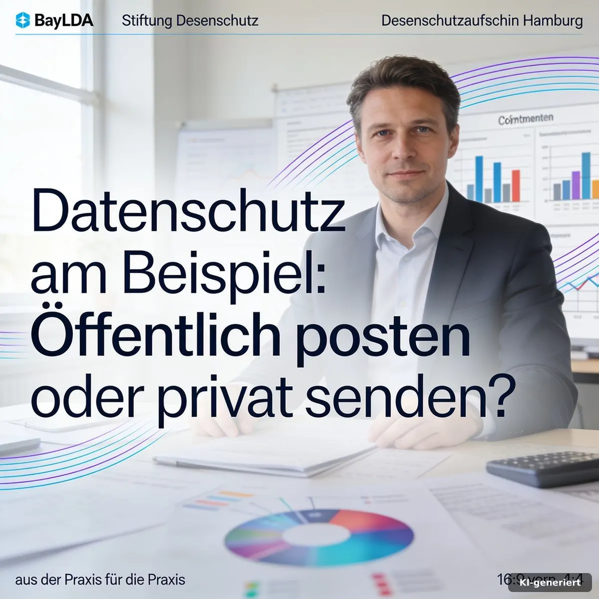 Datenschutz dm Beispiele: Öffentlicher Social-Media-Post und private Nachricht mit kontrollierter Reichweitenmessung