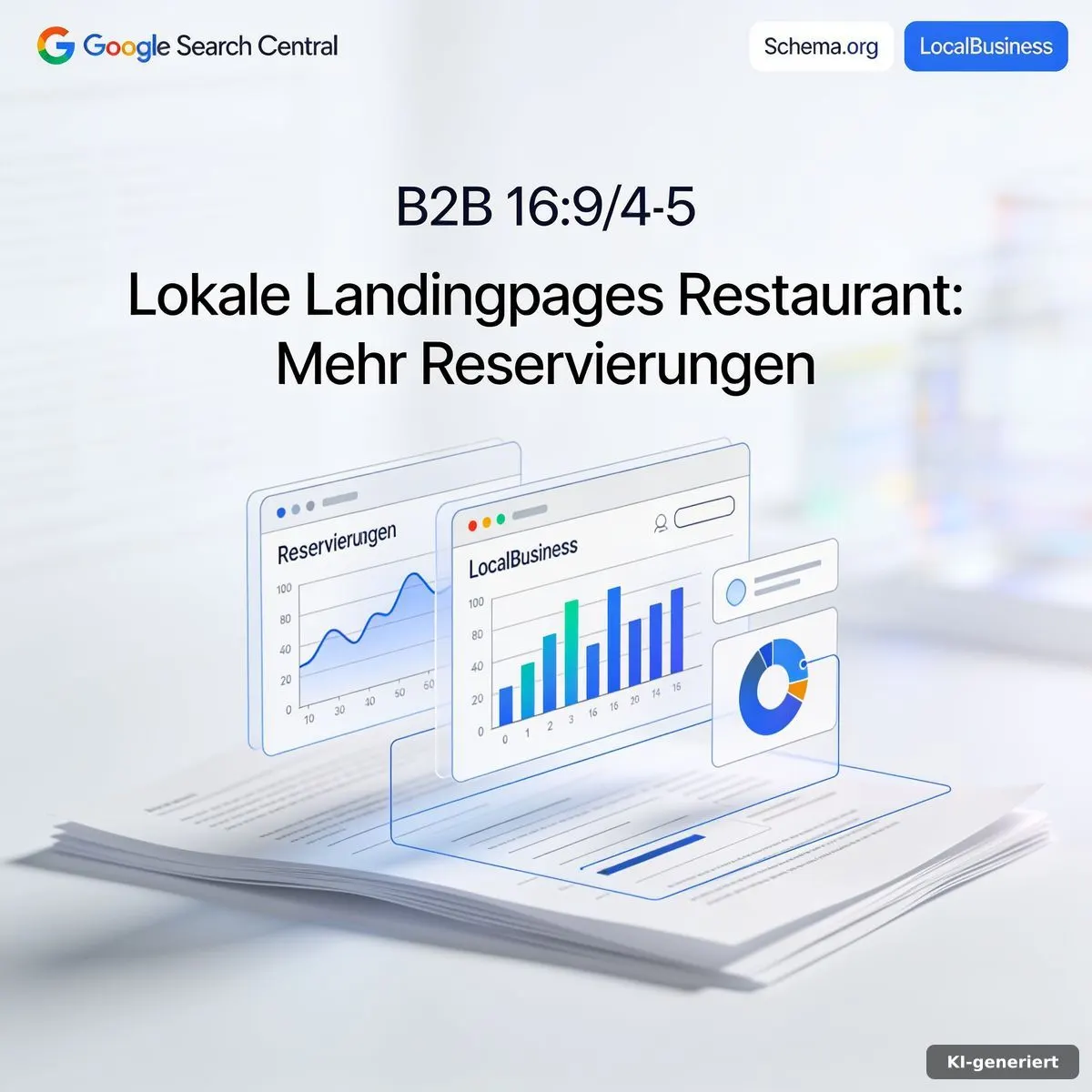Lokale Landingpages Restaurant mit Standortkarte, Reservierungsbutton und strukturierten Restaurantinformationen