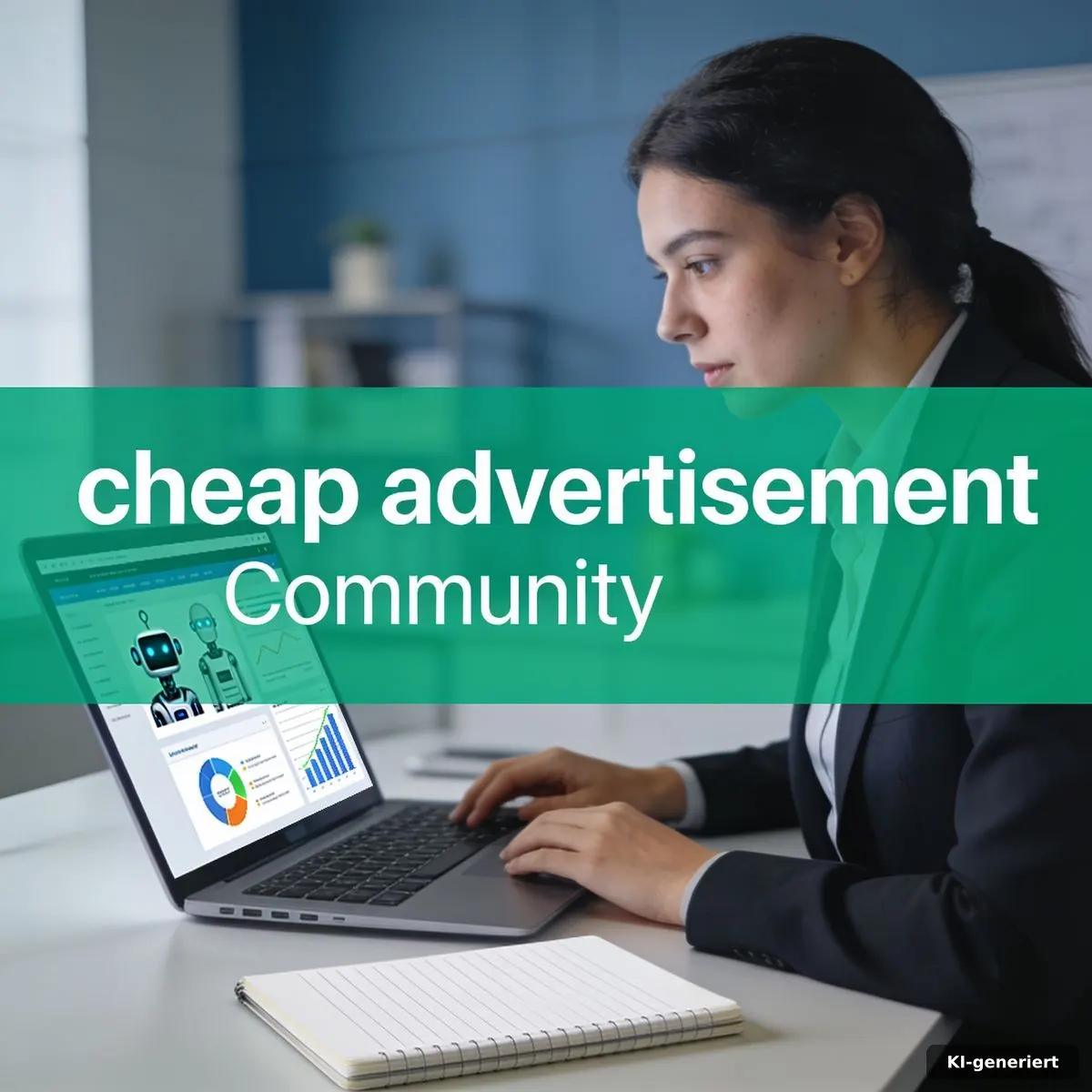 Community Manager prüft einen Nachrichtenablauf am Laptop