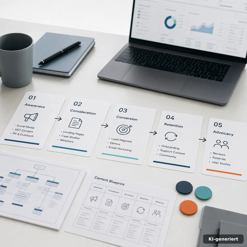 Strukturierter Workflow für Kampagnenprüfung und KI-Kennzeichnung