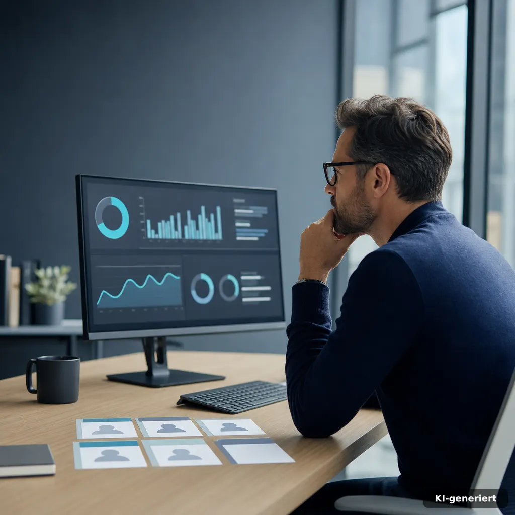 ChatGPT Ads Zahlen Deutschland: Marketingteam prüft Kampagnendiagramme und ordnet Reichweite sowie Messwerte ein