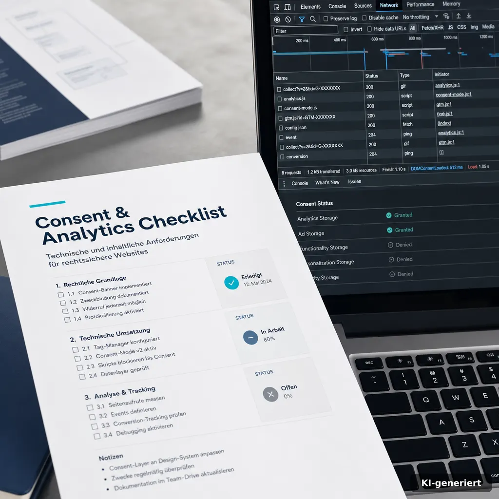 Checkliste und technische Prüfung eines Tracking-Setups